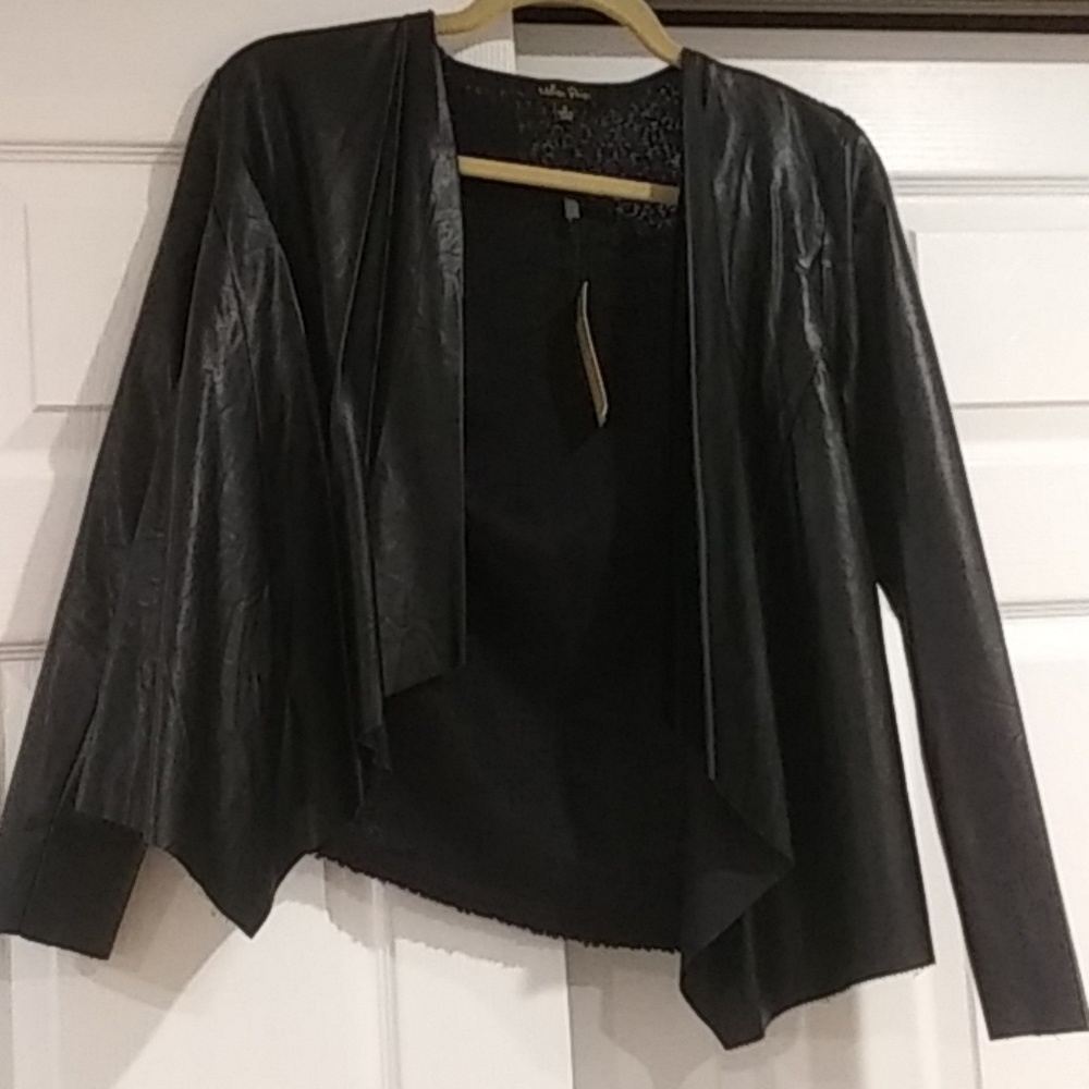 Black leather jacket